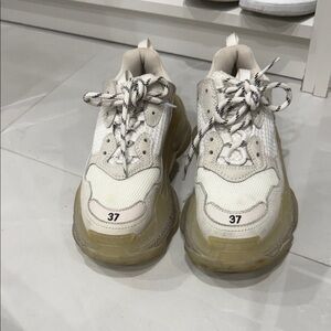 Balenciaga Cream and White Sneakers